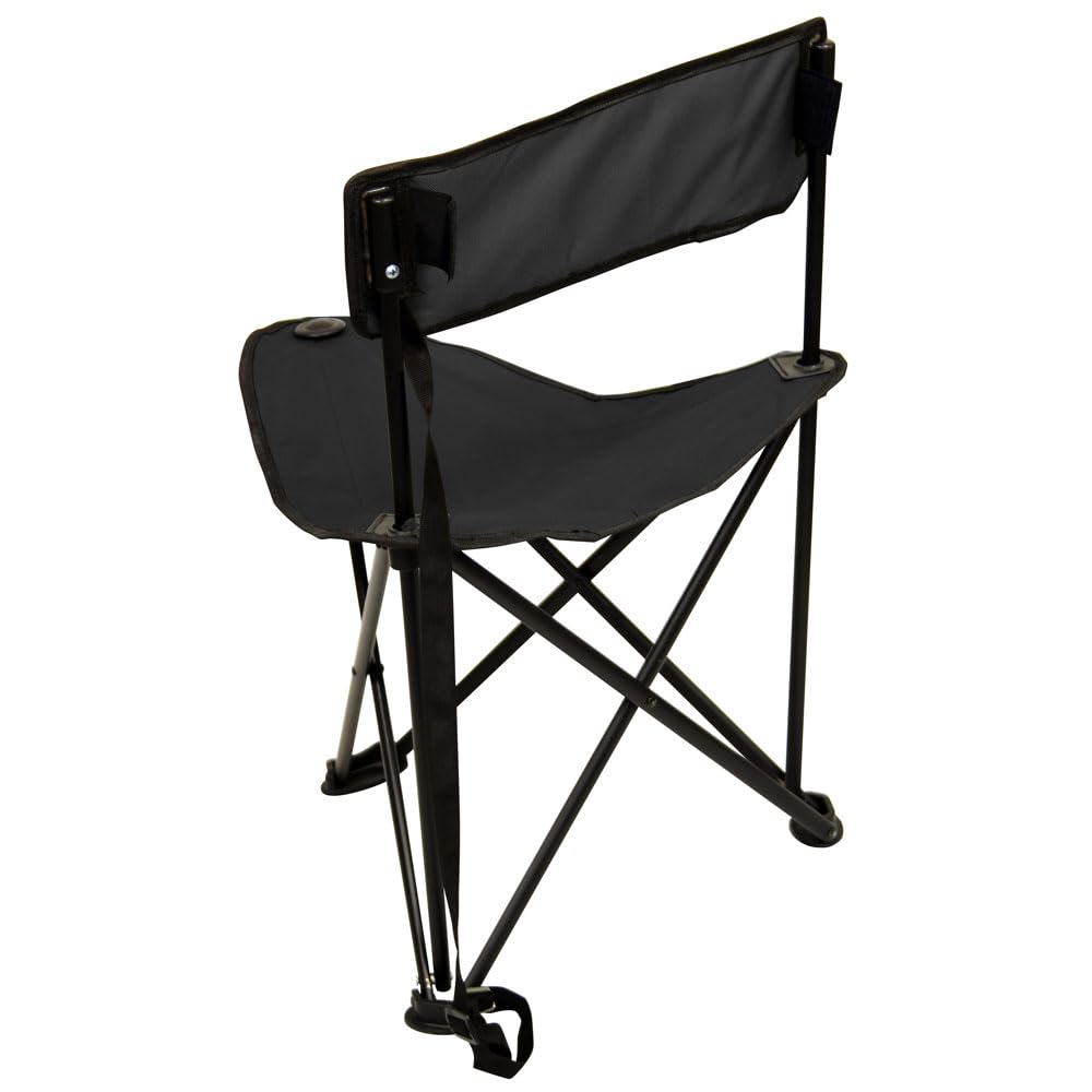 Preferred Nation Tripod Stool seat with backrest. Collapsible, Lightweight, and Portable with Built in Shoulder Carry Strap (Set of 2)