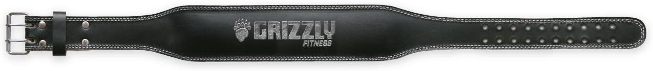 Grizzly Fitness Pacesetter Padded Leather Weightlifting Belt - 4" | Suede Lining | Padded for Extra Comfort | Used by Pros | Won't Dig into Hips or Back | Training Belt for Improved Biomechanics
