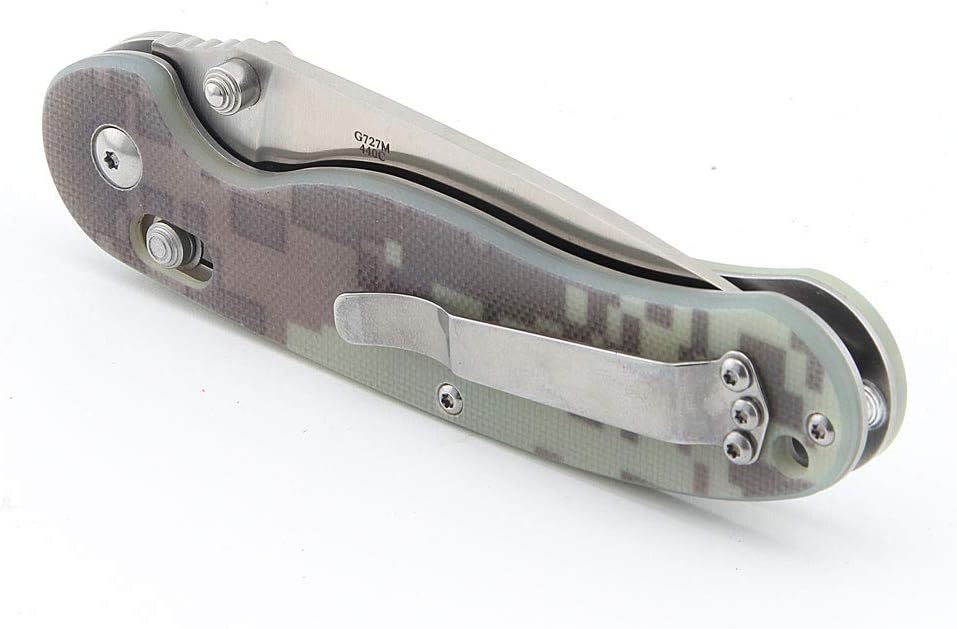Ganzo G727M-CA Folding Pocket Knife 440C Stinless Steel Blade G10 Handle Camping Hunting Fishing Camping Outdoor EDC Knife (Camouflage)