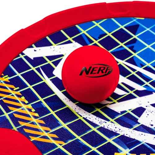Nerf Small Driveway Tennis Set for Kids - 2 Player Kids Tennis Set - Rackets and Foam Ball - Indoor + Outdoor - (2) Rackets + Foam Ball Included