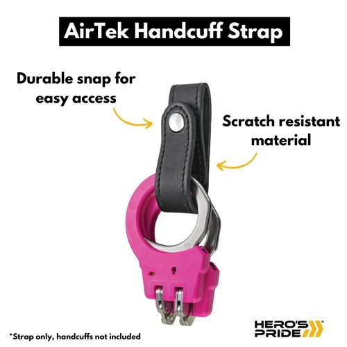 Hero's Pride AirTek Handcuff Strap, Law Enforcement Standard Issue, Plain Finish, Slide On Design, Nickel Snap
