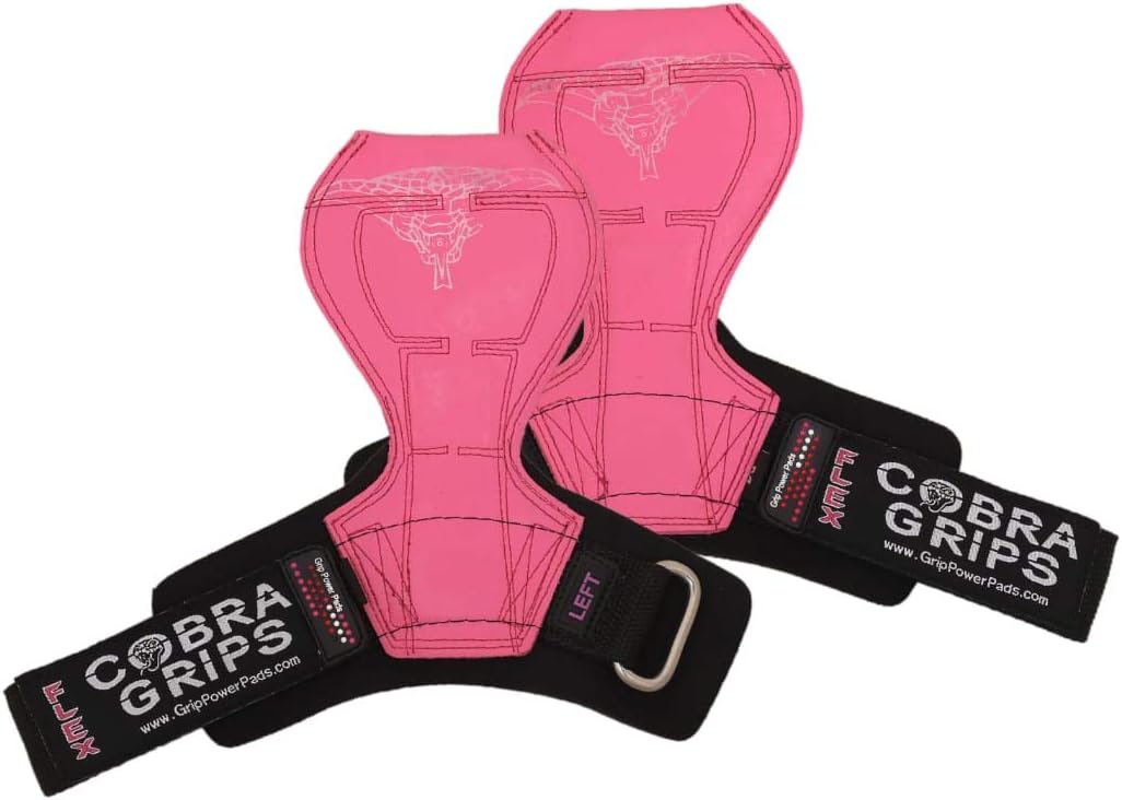 2018 Cobra Grips Flex Model Weight Lifting Gloves Heavy Duty Straps Alternative Power Lifting Hooks for Deadlifts with Padded Wrist Wrap Support Bodybuilding
