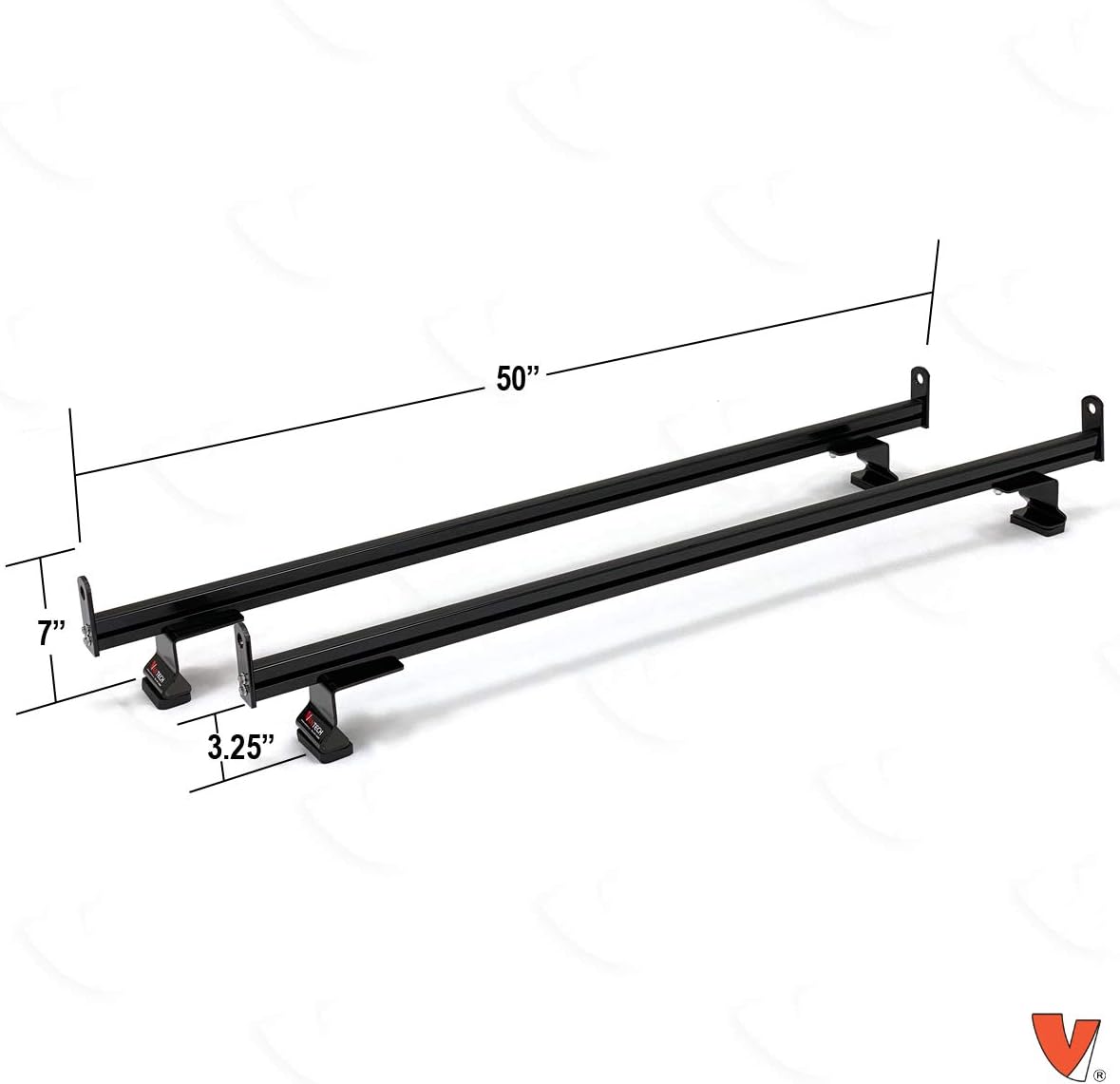 2 Bar Rack System for The Transit Connect 2014-On Black