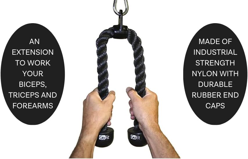 GoFit Tricep Rope, Black (GF-TROPE)