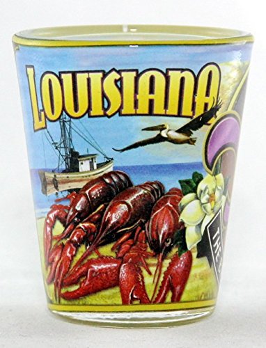 Louisiana State Mural Shot Glass - Souvenir Collectible Gift