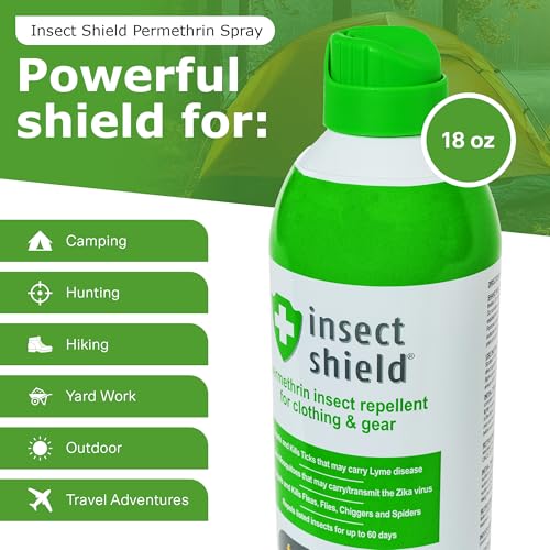 Insect Shield Permethrin Spray for Clothing & Gear - 18 Oz Pack of 2