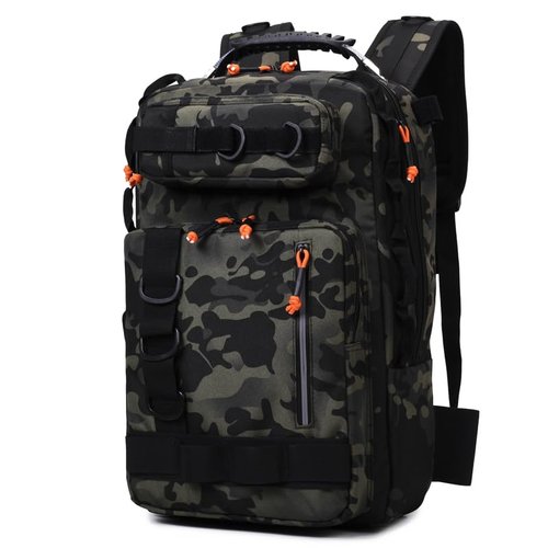 Mondogreet Fishing Tackle Backpack Storage Bag with Rod Holder,Large Storage Space, Easy Access to Fishing tools, Fits 3600 3700 Tackle Tray,Suitable for Fly Fishing Outdoor Travel Camping.