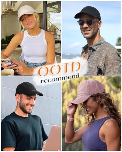 Unisex Vintage Washed Cotton Baseball Cap - Grey Medium-Large Dad Hat