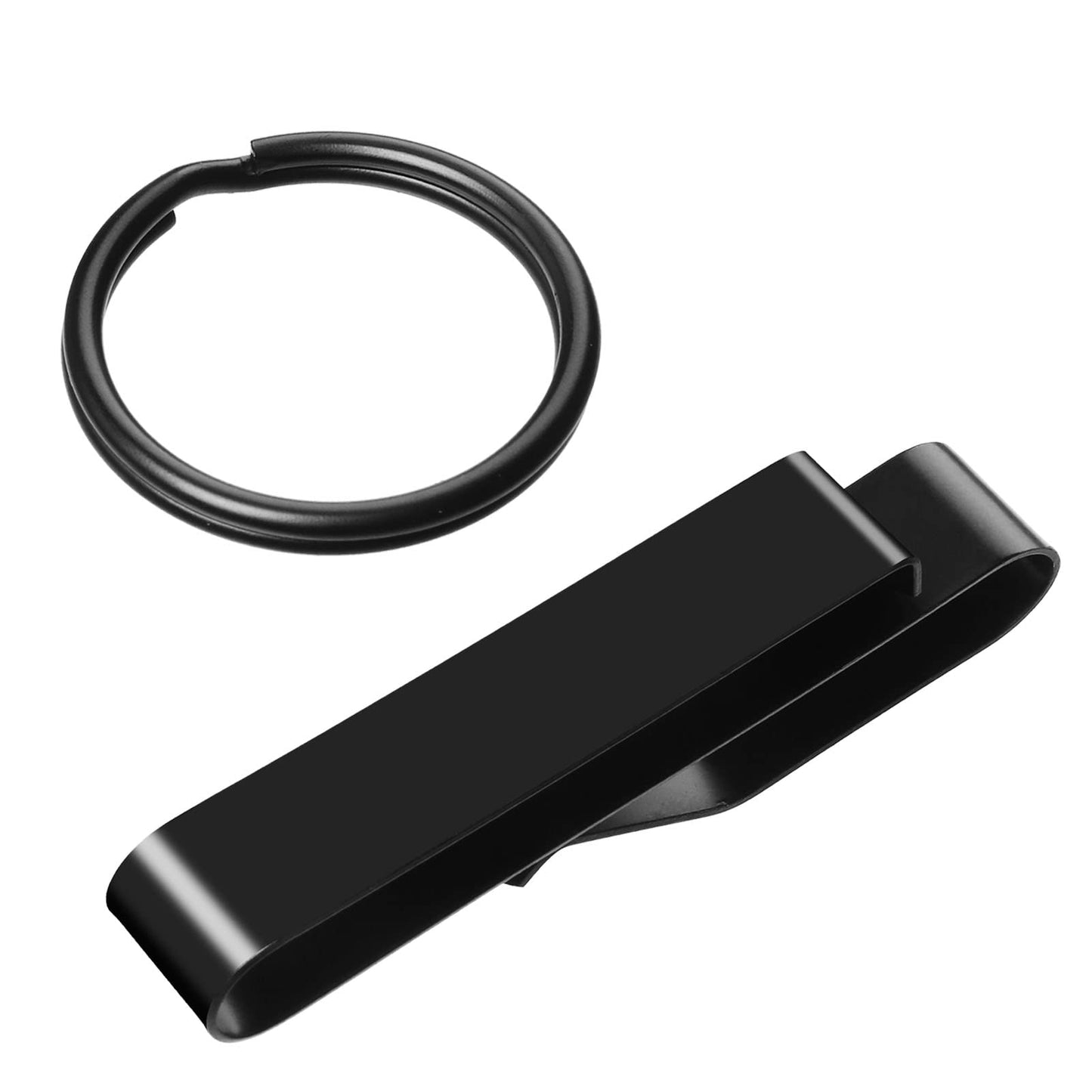 JOTOVO 2 PACK Tactical Stealth Black Extreme Duty Key Ring Holder Special for Police, Law Enforcement and Fire Agencies, Belt Key Clip with Detachable Keyring, Fit for Belt 2.25-Inch Max