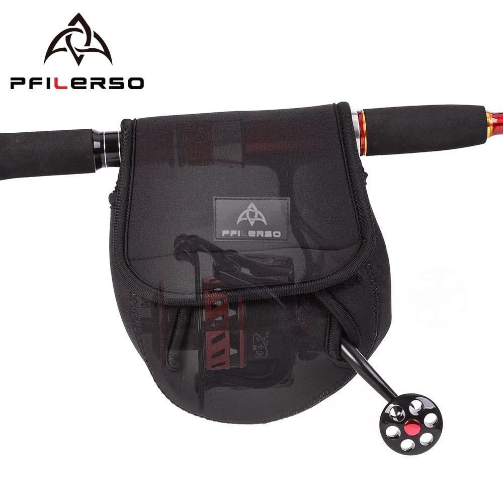 PFILERSO 3Pcs Fishing Spinning Reel Covers Bag Baitcasting Trolling Fishing Reel Protective Case Pouch Sleeve Gloves Fishing Bags Fits 1000-8000 Series Reel 3Size (3Pack 3szie)