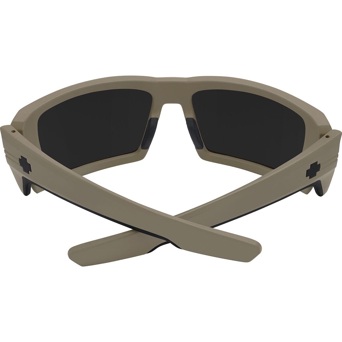 Spy Polarized Rectangular Rebar ANSI Matte Sand-Happy, Beige, Gray, One Size