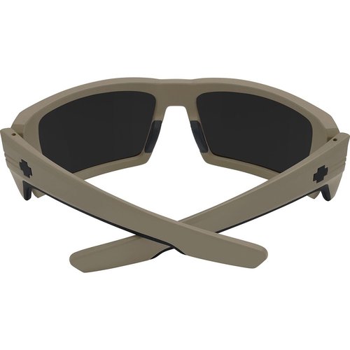 Spy Polarized Rectangular Rebar ANSI Matte Sand-Happy, Beige, Gray, One Size