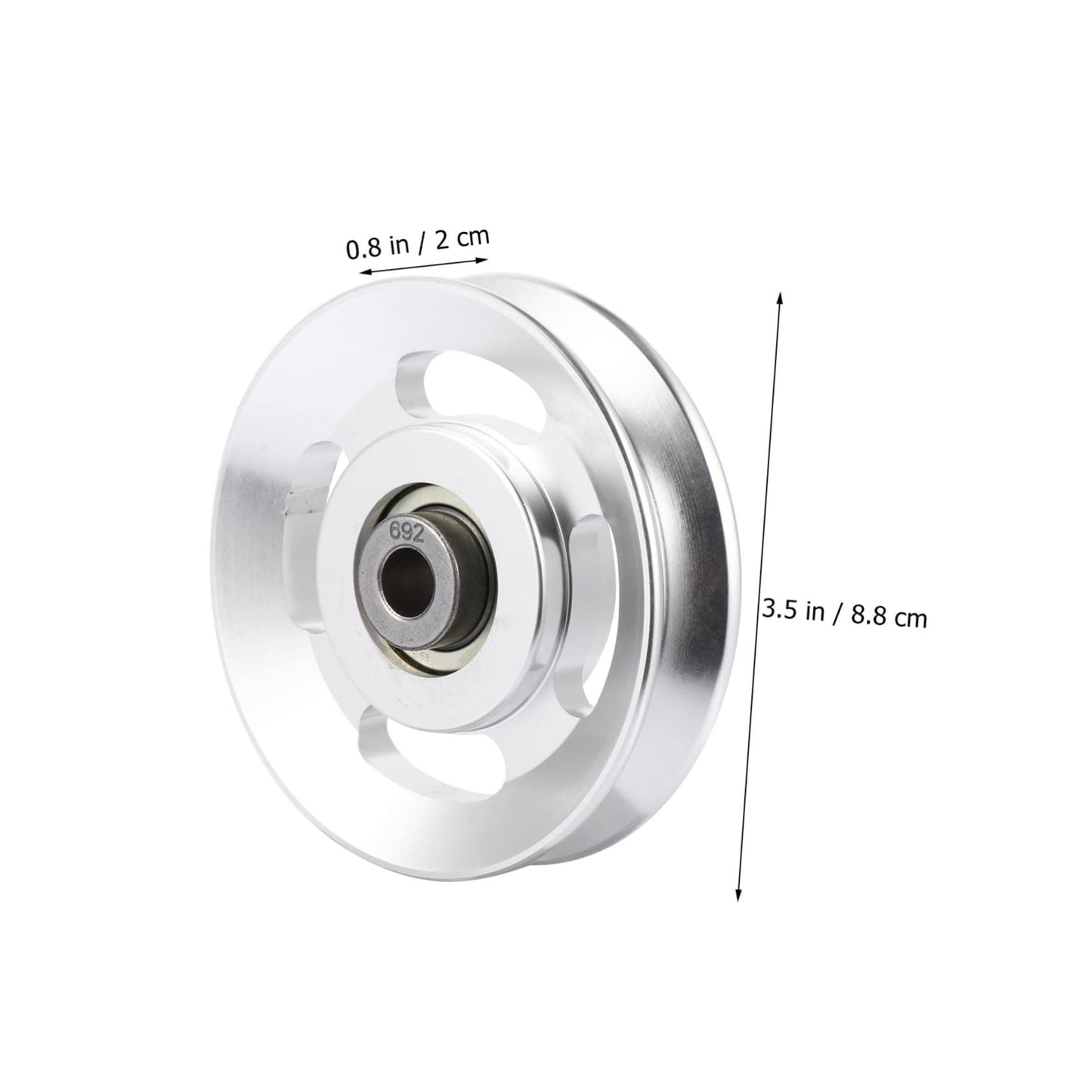 BESPORTBLE Aluminum Alloy Pulley Gym Machines for Home Ball Bearings Wheel Bearings Aluminum Pulleys for Gym Bearing Pulley Universal Bearing Pulley Wheel Silver Wire Rope Fitness Universal