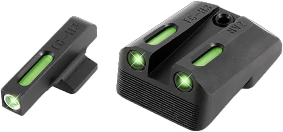 TRUGLO TFX Handgun Sight | Durable Shock-Resistant Compact Brightly Glowing Tritium & Fiber-Optic Xtreme Day/Night Sight for Handguns