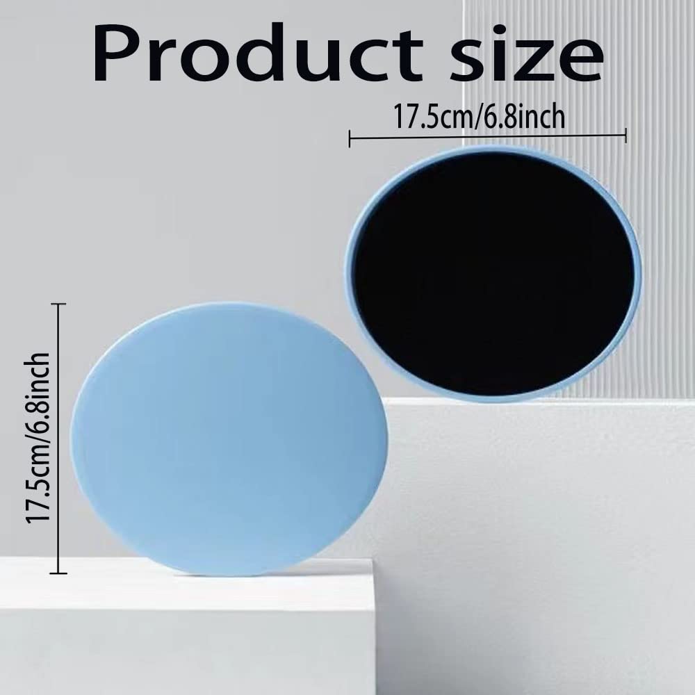 YVRUXIKN 4Pcs Dual Sided Gliding Discs Core Sliders Ultimate Core Ab Fitness Trainer. Leg Exercise Gear for Gym, Home, Yoga, Pilates | Strengthen Abdomen, Burn Fat, Improve Balance (Blue)