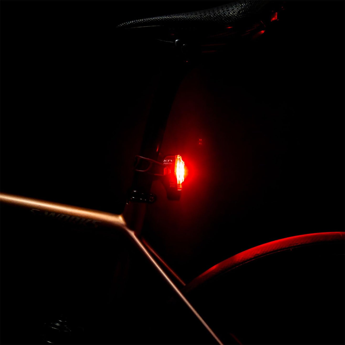 LEZYNE KTV Drive Pro+ Bicycle USB Rechargeable IPX7 Waterproof 270-Degree Visibility LED Rear Light w/Multiple Solid & Flash Modes | Mounting Strap Included, Black, 150 Lumens/USB Stick
