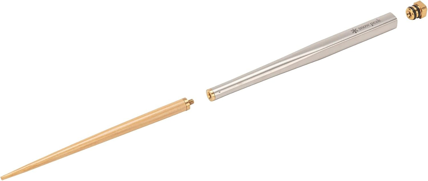 Snow Peak Wabuki Chopsticks - Collapsible Stainless Steel Chopsticks with Case - Reusable Utensils Perfect for Camping & Travel - L