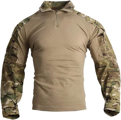 EMERSONGEAR Tactical Men Combat Shirt,Army Airsoft BDU Outdoor Shirt,G3 Paintball Long Sleeve T-Shirt Top