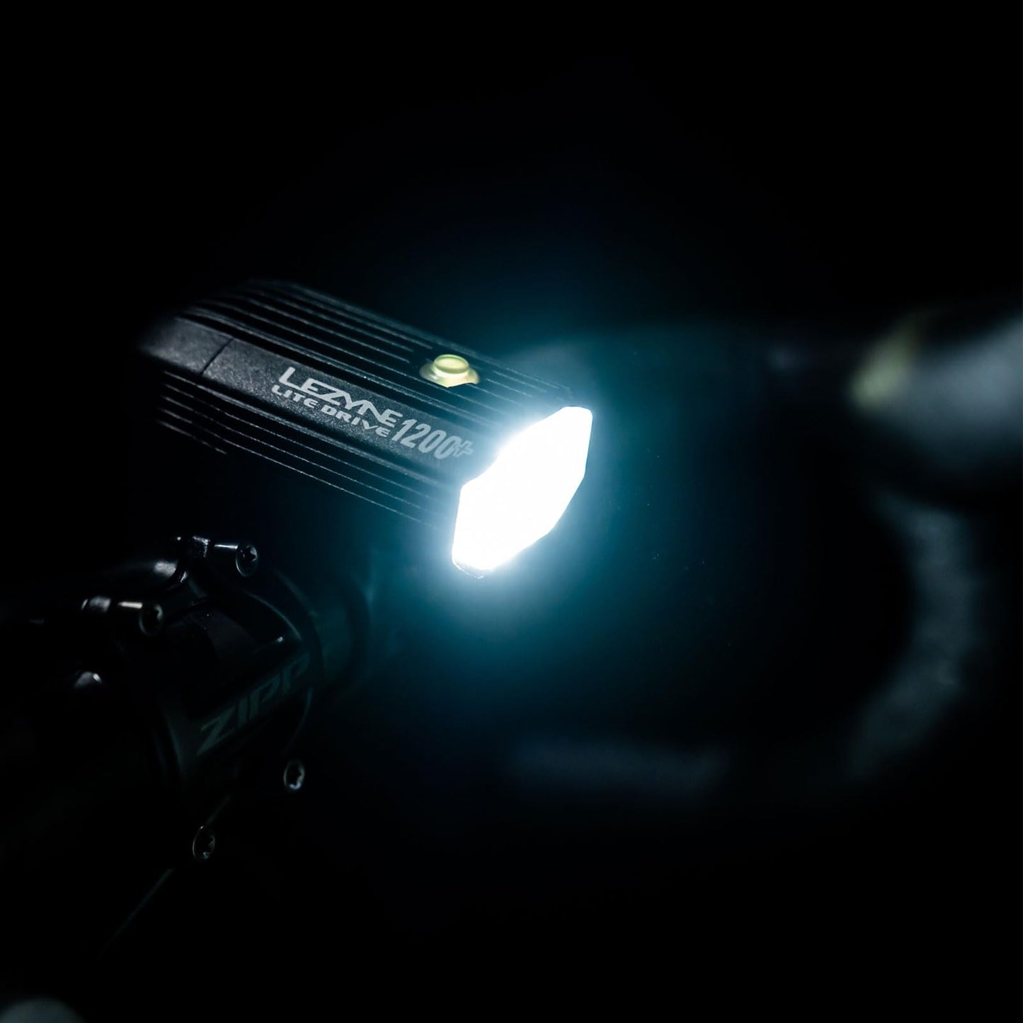 LEZYNE Lite Drive 1200+ Bicycle Durable USB Rechargeable IPX7 Waterproof White LEDs Front Light w/Multiple Solid & Flash Modes | Rubber Mounting Strap Included, Satin Black, 1200 Lumens/USB-C