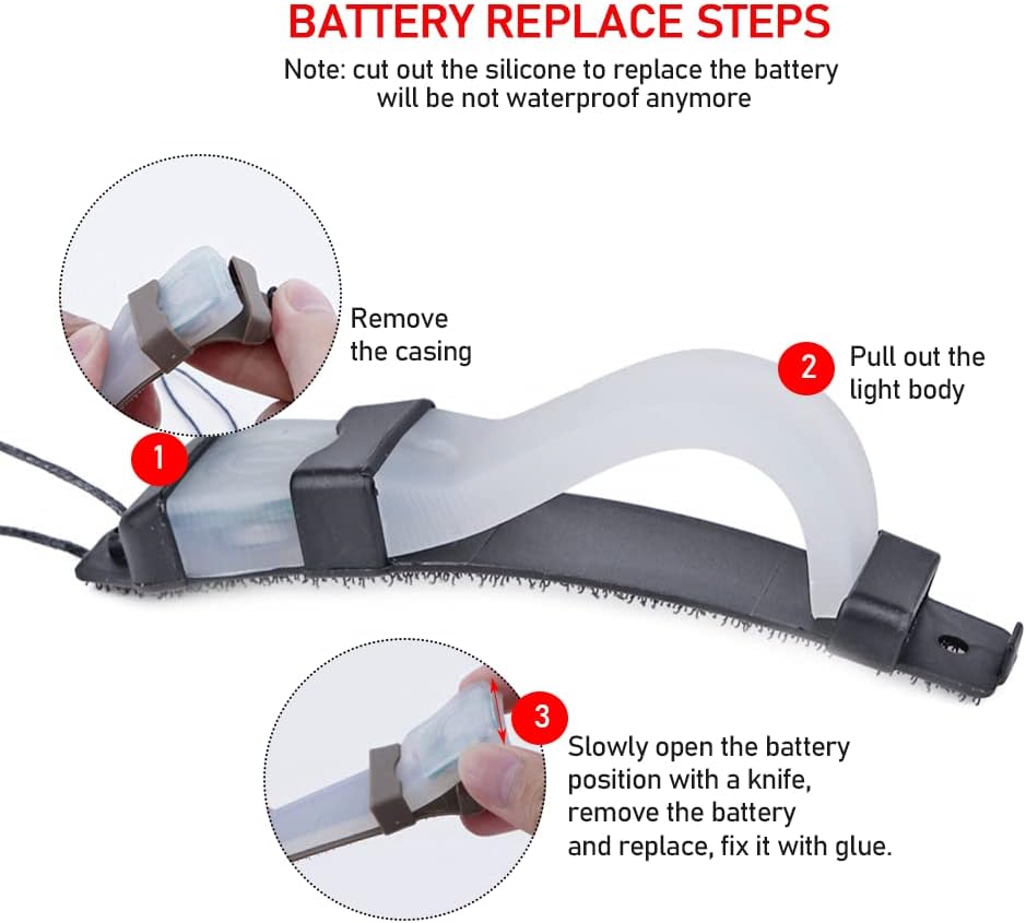 2Pcs Personal Identification Light Tactical FMA Helmet Safety Flashing Signal Light for Outdoors