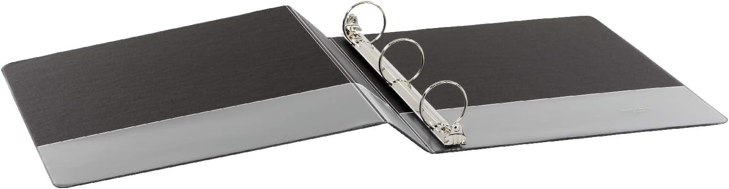 Cardinal Economy 3 Ring Binder, 1 Inch, Presentation View, Black, Holds 225 Sheets, Nonstick, PVC Free, 4 Pack of Binders (79512)