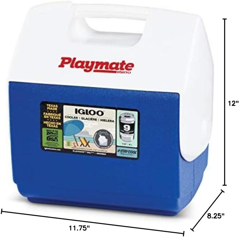 Igloo Playmate Pal Cooler, Blue/White, 7 Qt