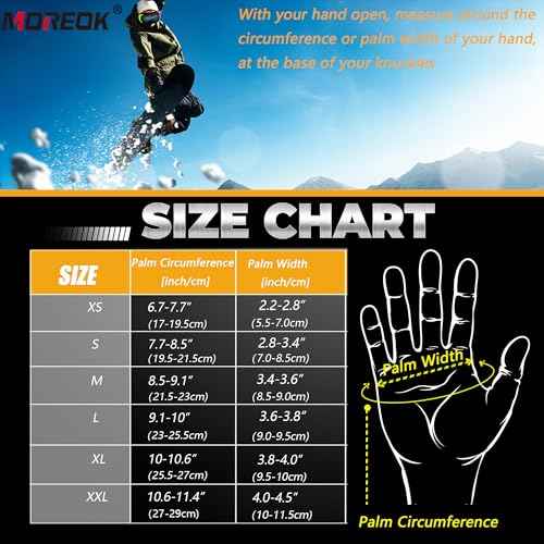 MOREOK Waterproof & Windproof -30¡ÆF Winter Gloves for Men/Women, 3M Thinsulate Thermal Gloves Touch Screen Warm Gloves for Skiing,Cycling,Motorcycle,Running