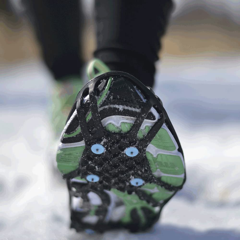 Due North Everyday Pro Traction Aids for Running and Walking on Ice and Snow - Ice Cleat Winter Spikes for Men & Women