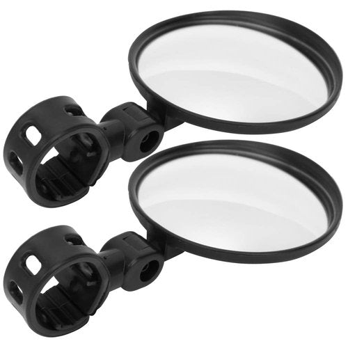 Bike Mirrors for Mobility Scooters 40 Mm Thread Cycle Mirror,1 Pair Round Rearview Mirror Safety Wide Angle Reflective Back Mirror Cycling Equipment for Bike Scooter