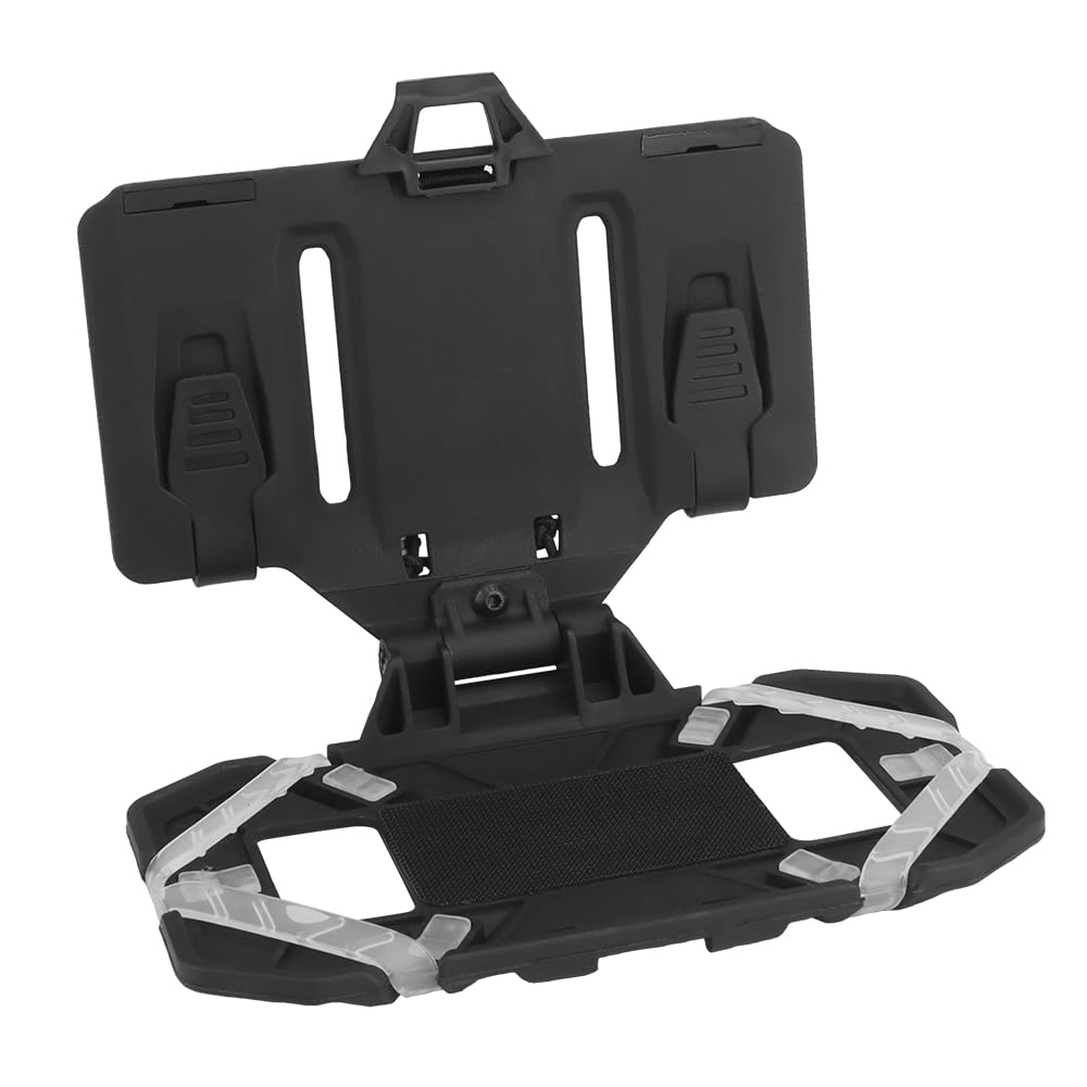 Tactical Vest Phone Holder, Universal Molle Chest Cell Phone Board Folded Navigation Board Phone Mount for Screen Size 4.7-6.7in for Vest Holder