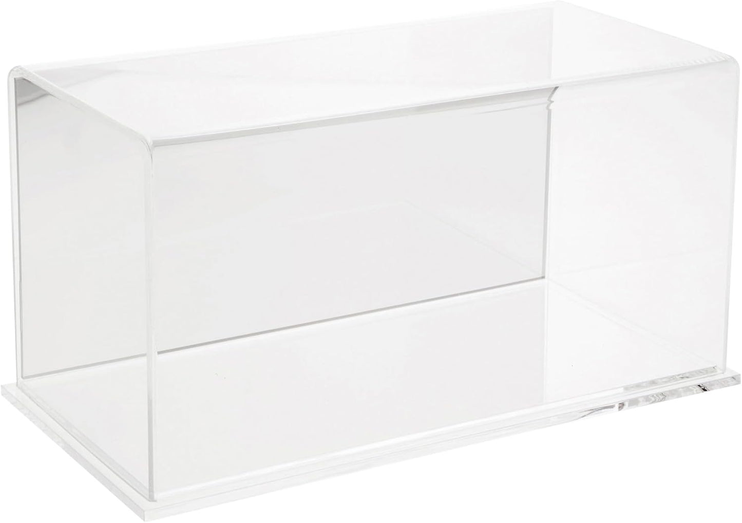Plymor Clear Acrylic Display Case with Hardwood Base, 12" W x 6" D x 6" H