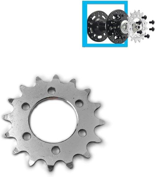 L-faster 16T Fixed Gear for Bicycle Disc Brake Mount Bolts-Fixed Chain Wheel 6 Screw Disc Hub Convert to Fix Gear Single Speed Fixed Cog