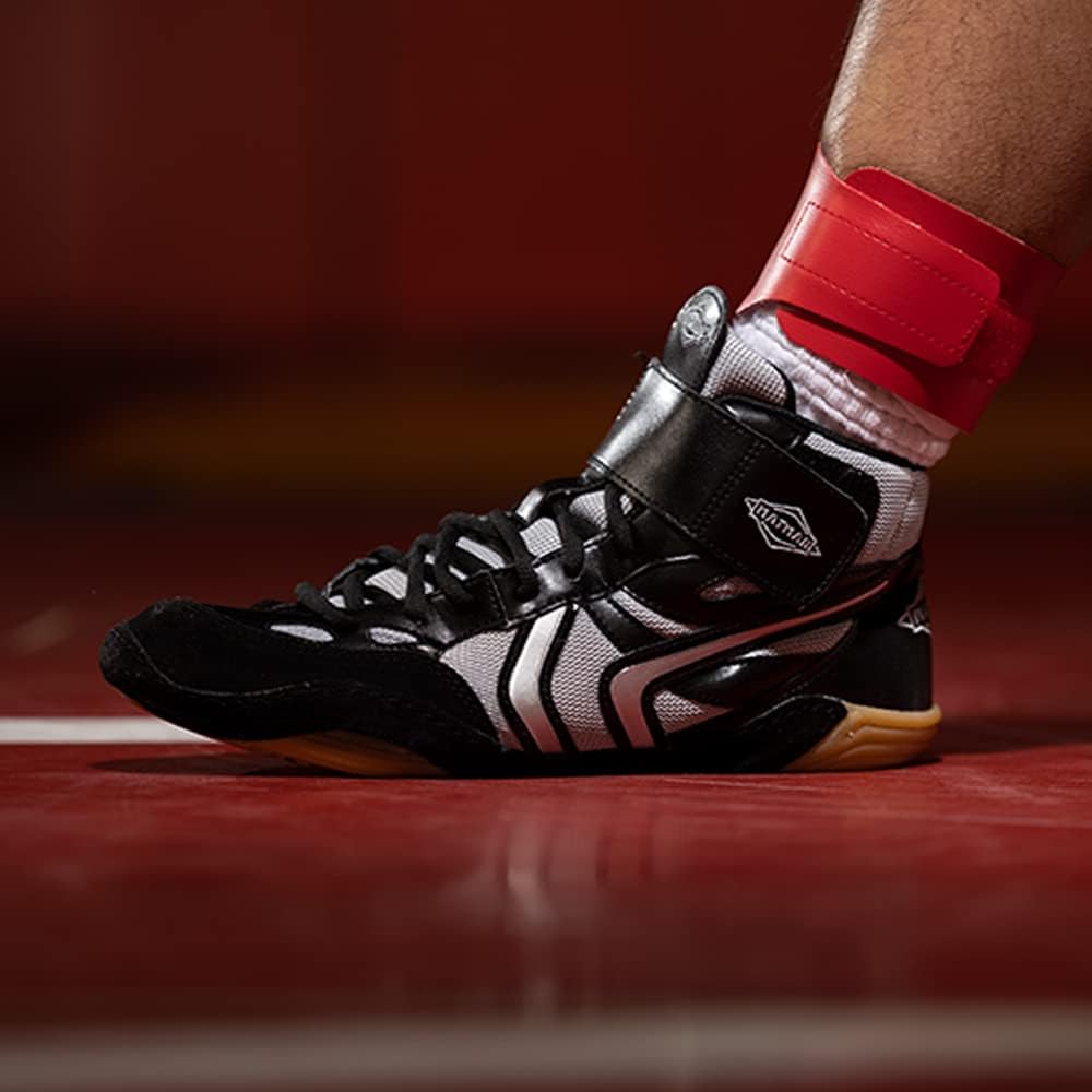 Matman Wrestling Ankle Bands Pack of 4 Tournament Ankle Band Made in USA Soft Vinyl 13” x 2.5” Wrestling Tournament Bands Hook Loop Scoring Bands…