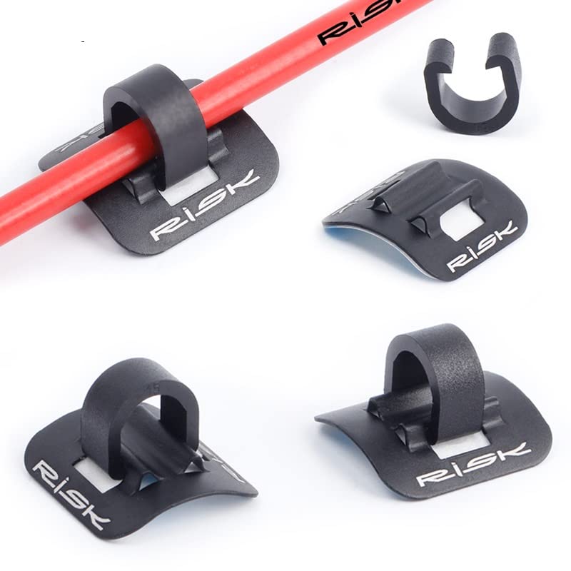 Bike Brake & Shift Cable Guides with Adhesive Clamp - 4 Pack