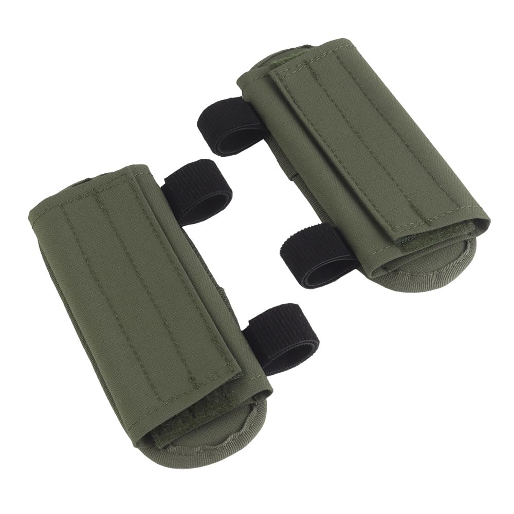 2 Packs Tactical Shoulder Strap Pad Fit JPC 1-3, R, SPC Series, 2.3 to 2.5 IN Width Vest Strap Backpack Strap, with Hook Loop & Breathable Air Mesh Decompress 3D Spacer & Cables Organizer Loop(RG)