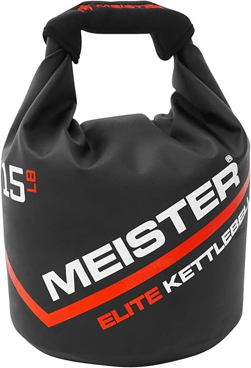 Meister Elite Portable Sand Kettlebell - Soft Sandbag Weight - 10/15/20lb