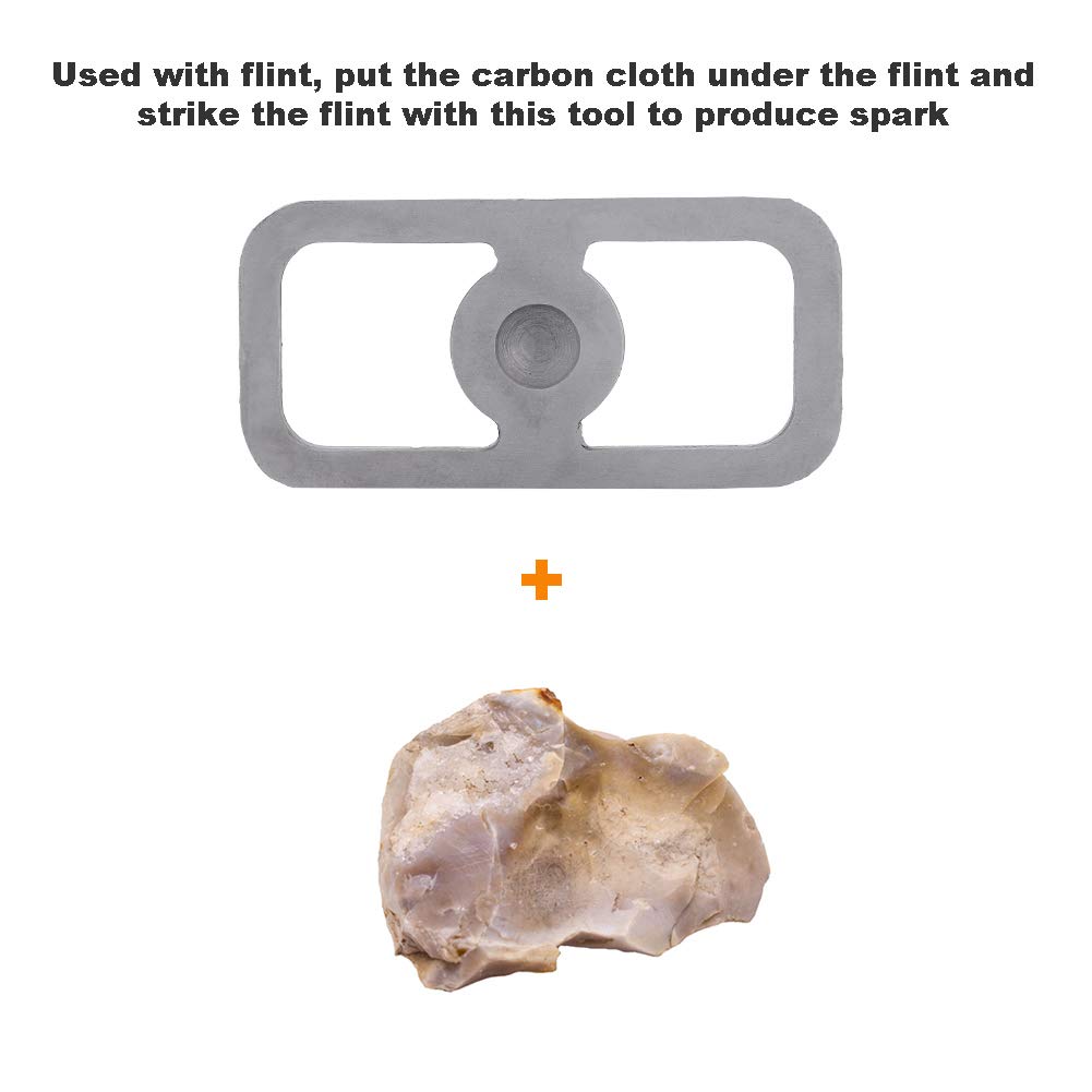 1Pc Outdoor Survival, High Carbon Steel Fire Fire Steel Camping Starter Kit Flint Starting Tool