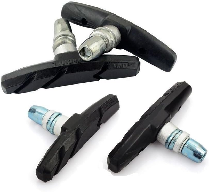 2 Pairs (4 Pieces) MTB Bike Cycle Bicycle Rubber V-Brake Pads No-Noise No-Skid, 70mm