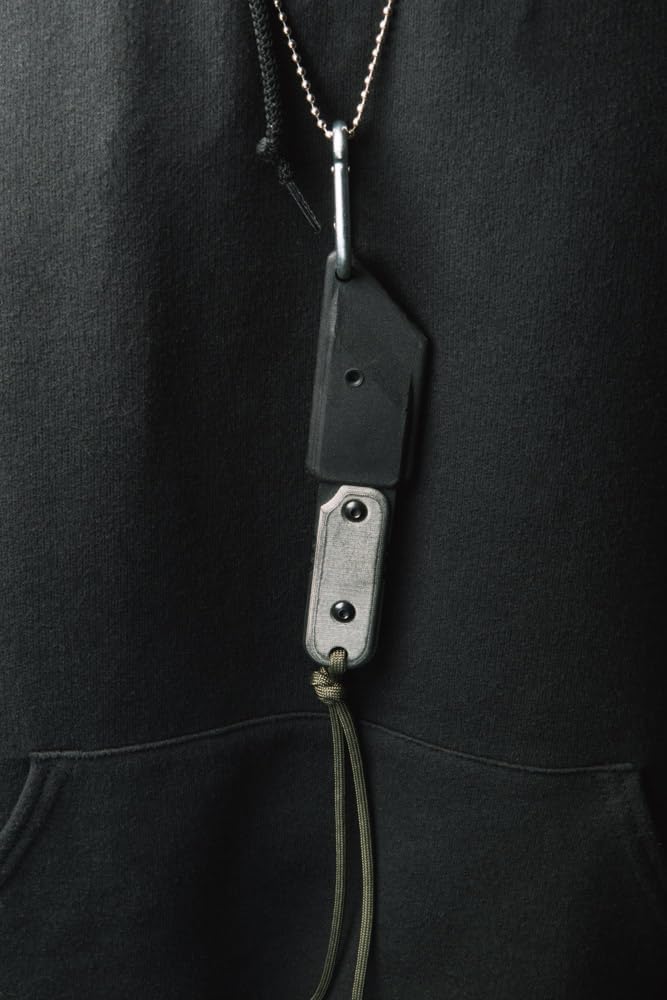 Tops Knives ALRT XL 05 Fixed Blade-Black Traction Coating Finish- Black Kydex Sheath w/Neck Landyard