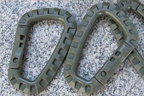 SZHOWORLD® 3 Pack Lightweight D-Ring Carabiner Hanging Hook Tactical Link Snap Keychain