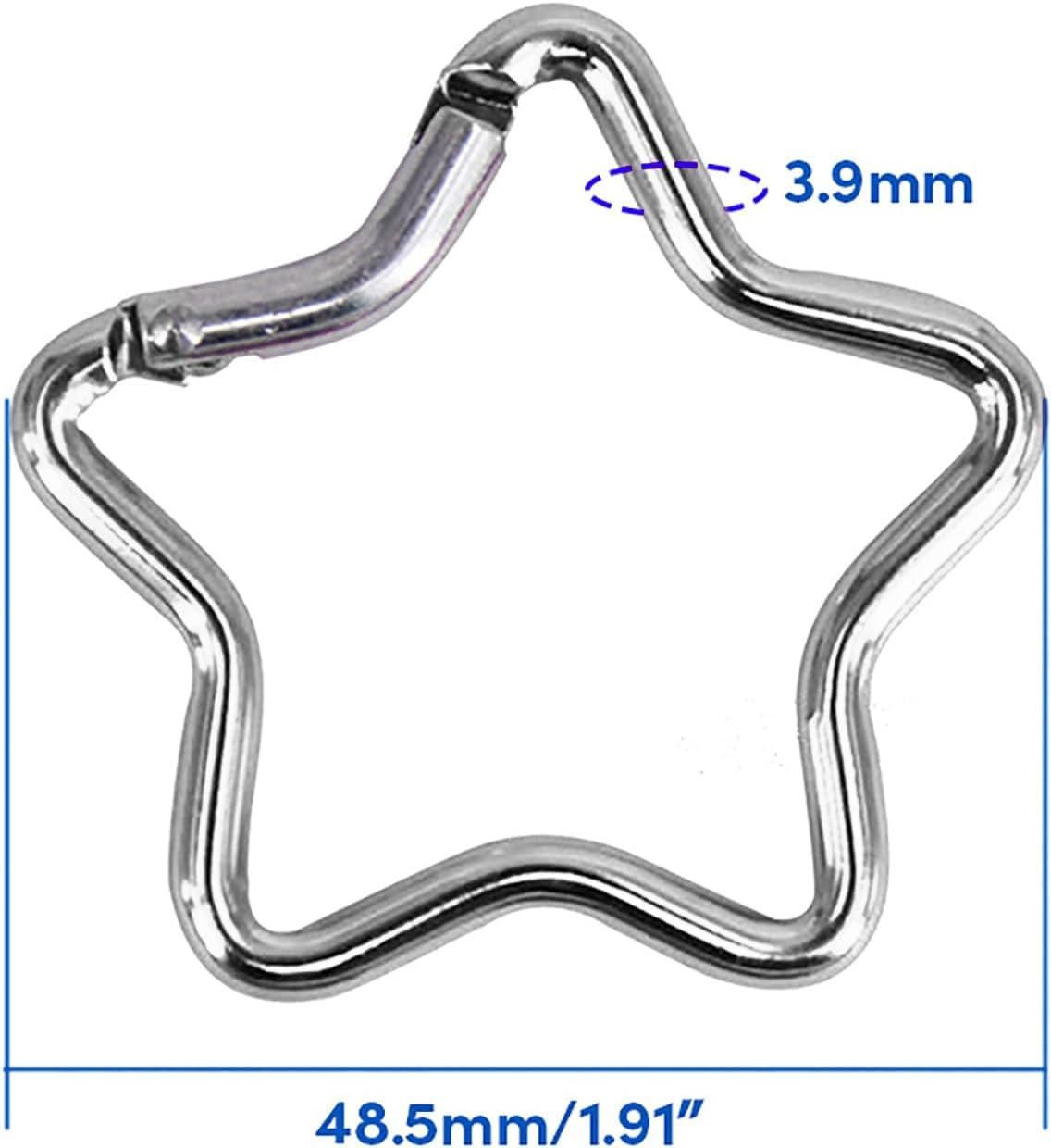 2Pcs Locking Carabiner Aluminum Alloy Carabiner Hook Keychain Hook Clips Locking Carabiner Hiking Clips with Spring Snap Lock Five Pointed Star Carabiner, Camping Tent Accessories