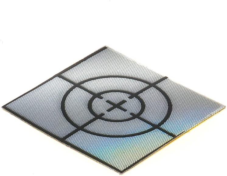 AdirPro N Style 50X50 MM Reflective Adhesive Target Sheets for Total Stations - Ideal for Back Sights, Check Shots, Elevation & Monitoring (Pack of 10)
