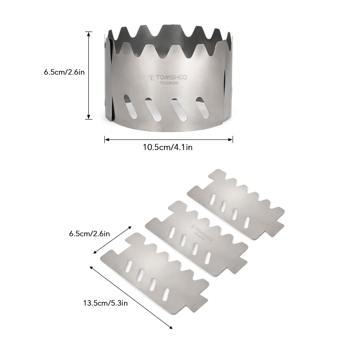 Funien Portable Outdoor Ultralight Titanium Stove Rack Stand Windscreen for Camping Hiking Backpacking