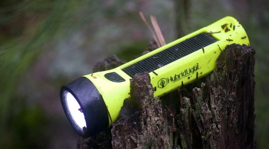 Journey 300 Solar LED Waterproof Flashlight with USB Phone Charger, Yellow