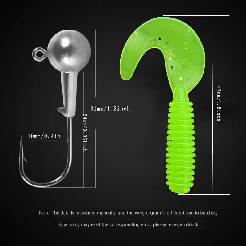 Fishing Lures Tackle Bait Kit Set - Comprehensive Fishing Lures Kit for Trout Bass Salmon - Includes Plastic Shrimp, Worm Bait, Spoon, and Crankbait Jigs (38PCS)