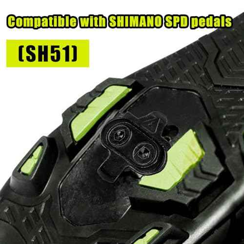 Black Bike Cleats Clips Replacement, Cycling Cleats for Indoor Cycling Spinning Biking Compatible with Shimano MTB SPD SM-SH51 and Look X-Track Pedals Parts