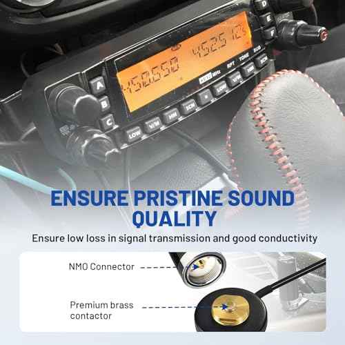 Anina SO239 to NMO Adapter for Vehicle VHF UHF Ham Two Way Radio Antenna NMO Convertion Connector Kit 5/8 Through Hole 2- Pack