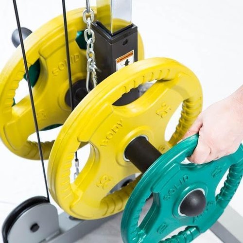 Body-Solid Olympic Barbell Adapter Weight Sleeve (OA8), Converts 1" Standard Plate Posts To 2" Olympic, Includes Hex Bolt Lock-Down, 8 inch Long