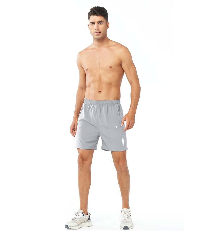 NORTHYARD Men's Athletic Running Shorts Gym Workout 7"/9"/5" Quick Dry Lightweight Sports Basketball Tennis 3 Zipper Pockets GREY-5inch 4XL