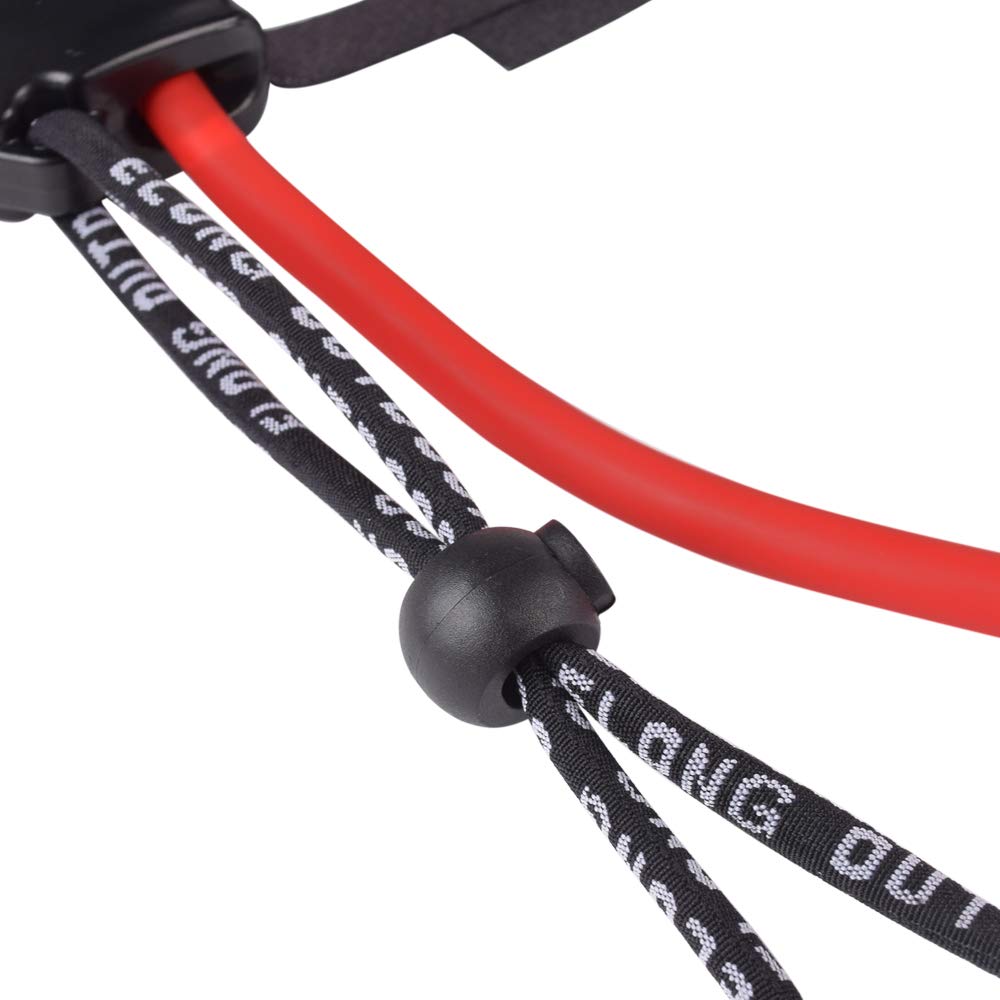 Archery Bow Trainer Draw Training Aid Device Strength Stretch Band Exerciser for Recurve Bow Compound Shooting Kids Adults Beginner Experts red-Blcak